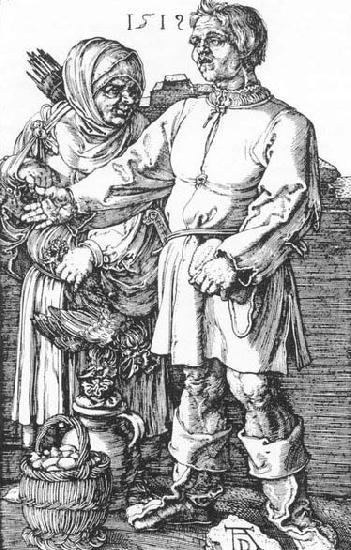 Albrecht Durer The Peasant and His Wife at the Market oil painting image